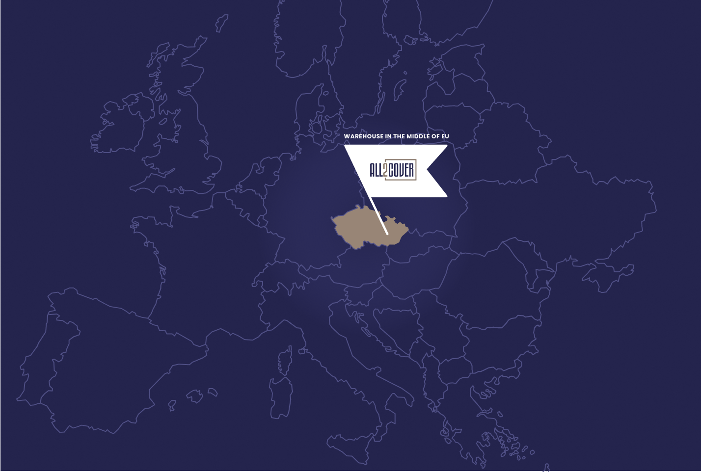ALL2COVER warehouse in the middle of the Europe